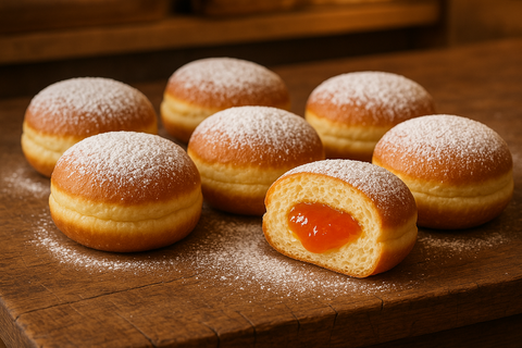 krapfen mit aprikose